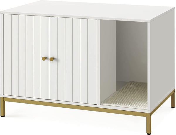 Modern Cat Litter Box Enclosure with Scratching Mat - Karrari