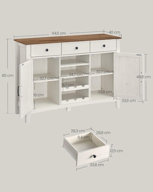 Vintage Kitchen Cabinet with Wine Rack - Karrari