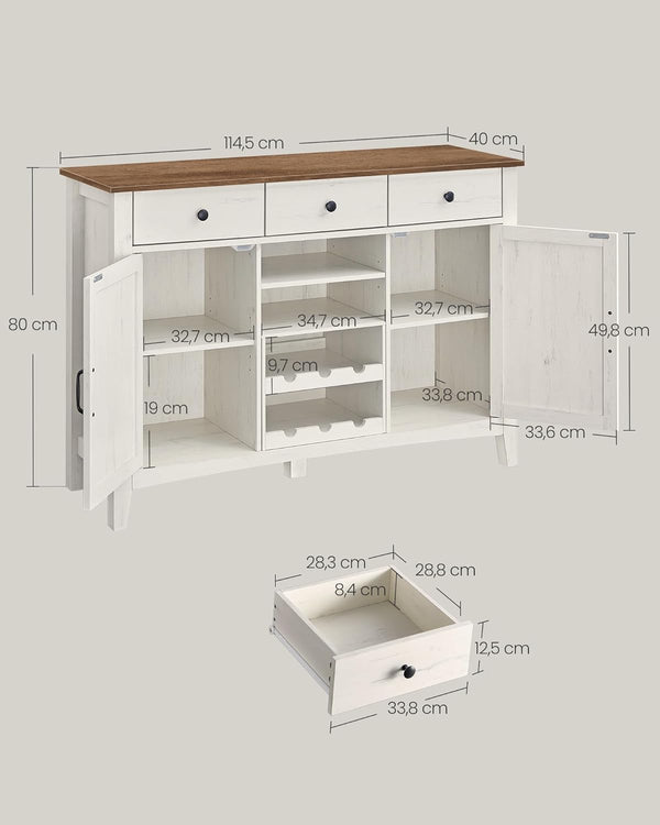 Vintage Kitchen Cabinet with Wine Rack - Karrari