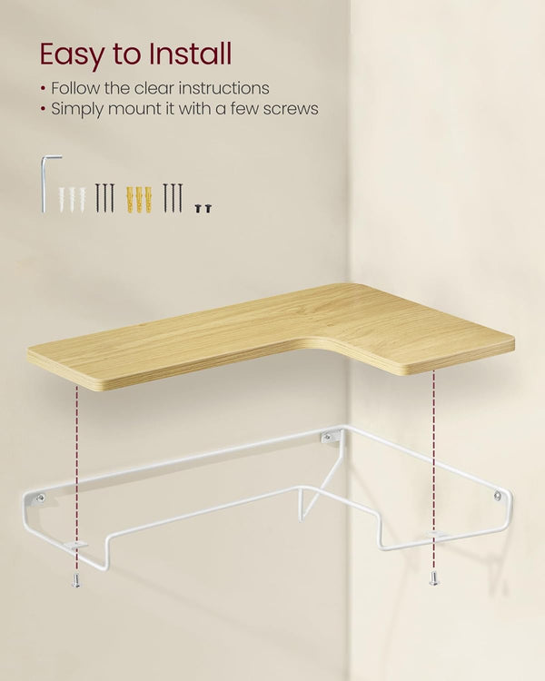 Set of 2 L-Shaped Corner Wall Shelves - Karrari