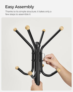 Metal Coat Rack Stand with 12 Hooks - Karrari