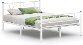 Double Bed Frame Metal Bed Frame Fits 190 x 140 cm Mattress