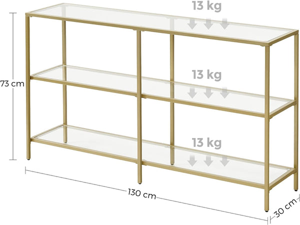 Gold Console Table with 3-Tier - Karrari