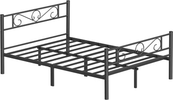 Double Bed Frame, Metal Bed Frame, Fits 190 x 140 cm Mattress