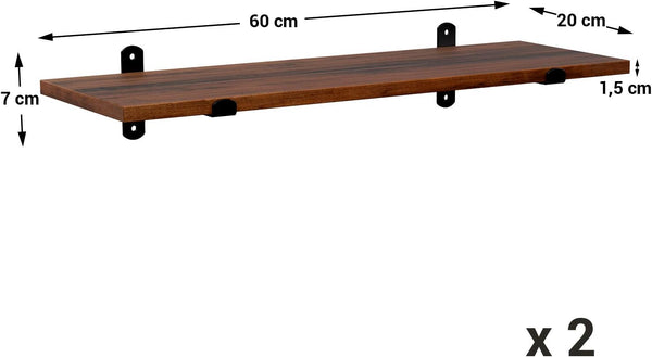 2 Piece Floating Wall Shelves