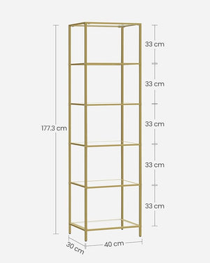 6-Tier Tempered Glass Shelf - Karrari
