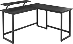 Desk L-shaped Computer Desk with Movable Monitor Mount - Karrari