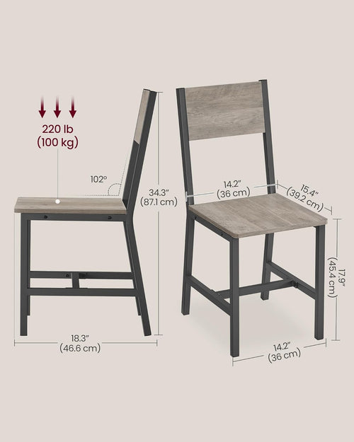 Industrial Dining Chairs (set of 2) - Karrari