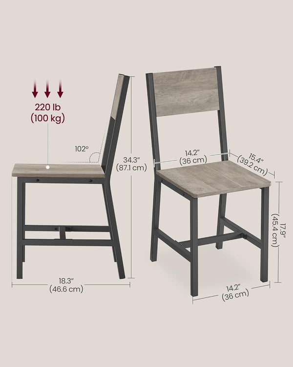 Industrial Dining Chairs (set of 2) - Karrari