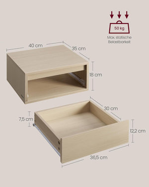 2-Piece Wall-Mounted Bedside Tables - Karrari