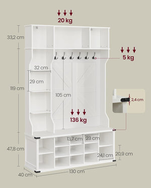 Entryway Coat Rack with Shoe Storage - Karrari