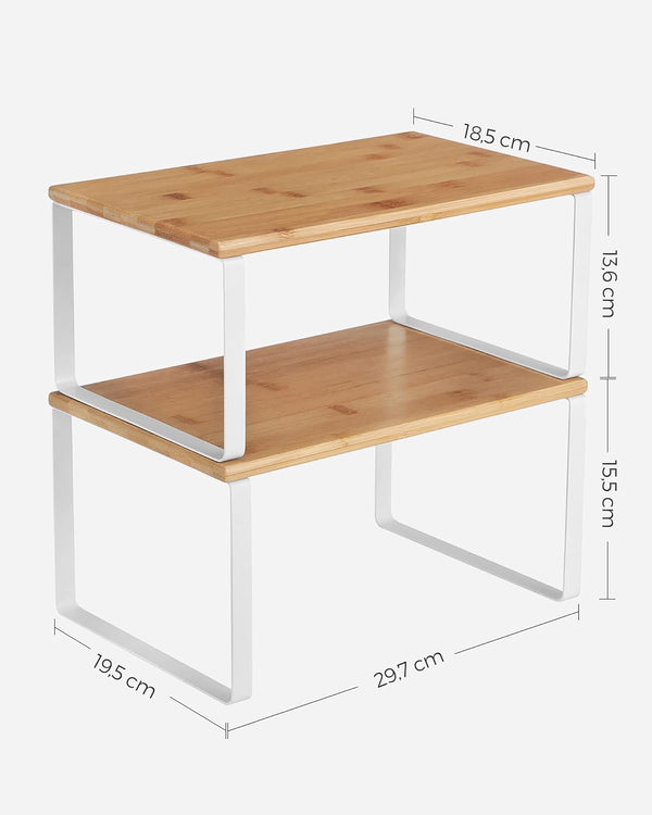 4-Piece Metal & Bamboo Spice Racks - Karrari