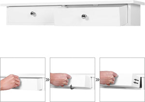 Wall Shelf with 2 Drawers – Gloss Finish - Karrari