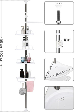 Adjustable Telescopic Bathroom Corner Shelf - Karrari