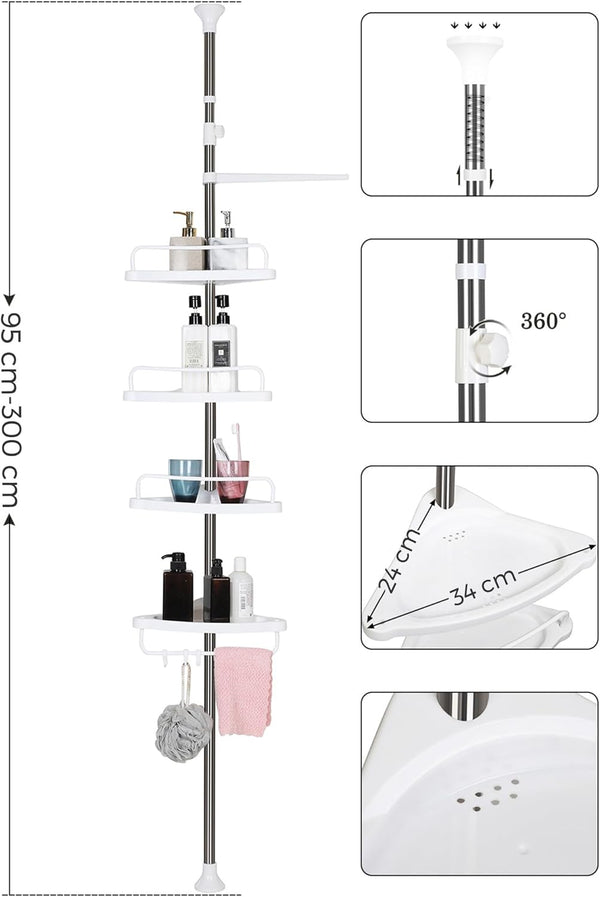 Adjustable Telescopic Bathroom Corner Shelf - Karrari
