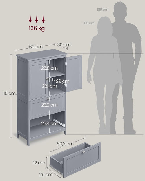 Storage Cabinet with Doors & Drawers