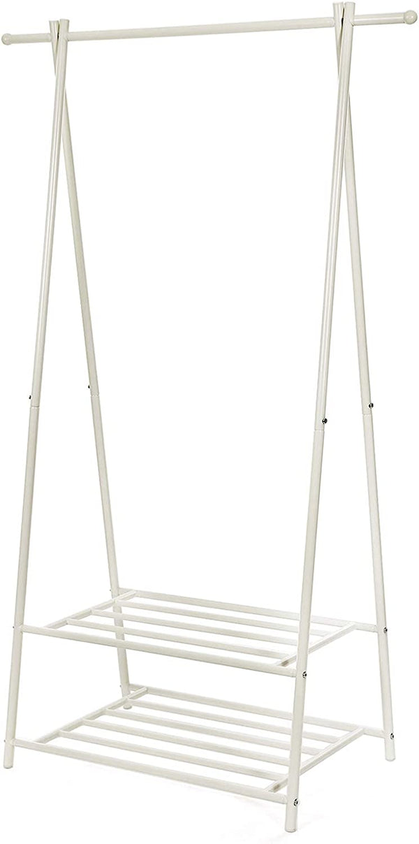 Metal Coat Rack with 2-Tier Storage Shelf - Karrari