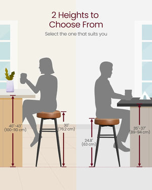 Set of 2 Kitchen Bar Stools