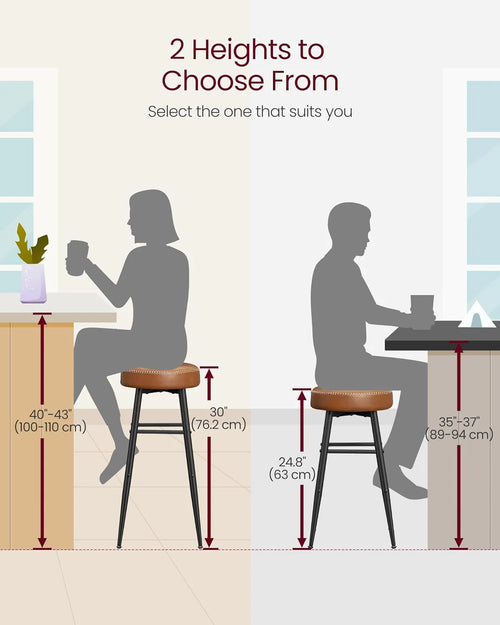 Set of 2 Kitchen Bar Stools