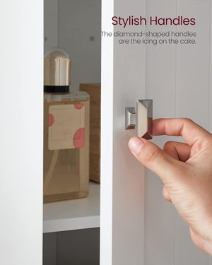 Corner Storage Cabinet with Adjustable Shelves