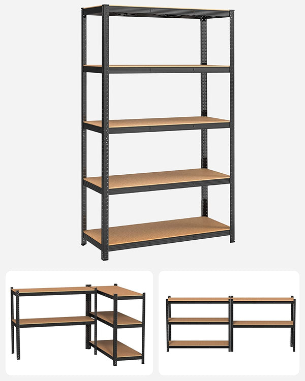 5-Tier Steel Shelving Unit – Boltless Garage Storage Rack (60x120x200cm) - Karrari
