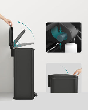 40L Steel Kitchen Pedal Bin (10.5 Gallon) - Karrari