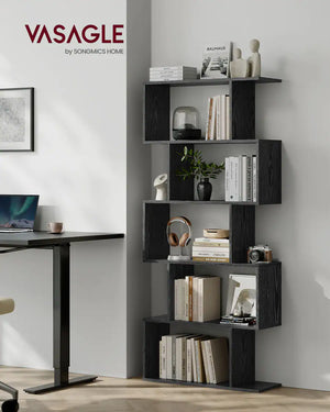 5-Tier Bookshelf with Open Storage