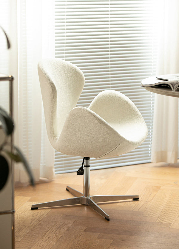 Modern Teddy Fabric Swivel Barstool - Karrari