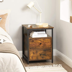 Bedside Table with 2 Drawers - Karrari