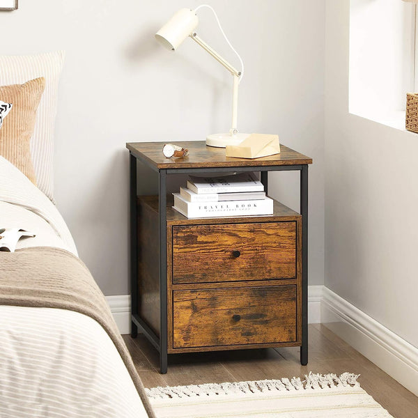 Bedside Table with 2 Drawers - Karrari