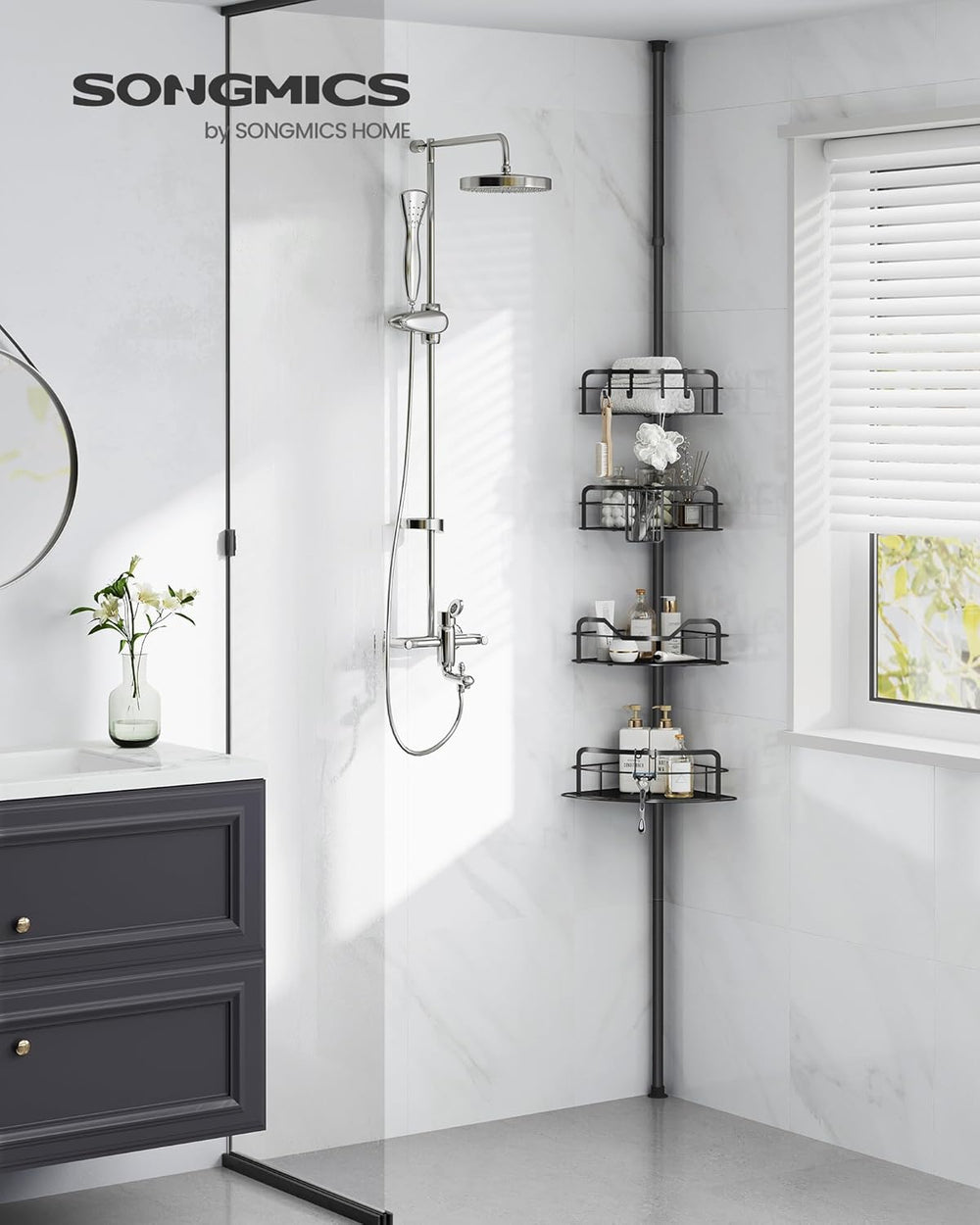 Extendable Corner Shower Shelf