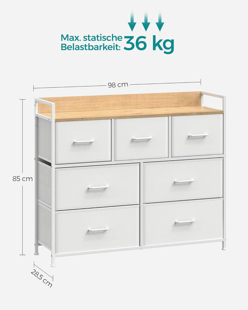 Bedroom Cabinet with 7 Fabric Drawers
