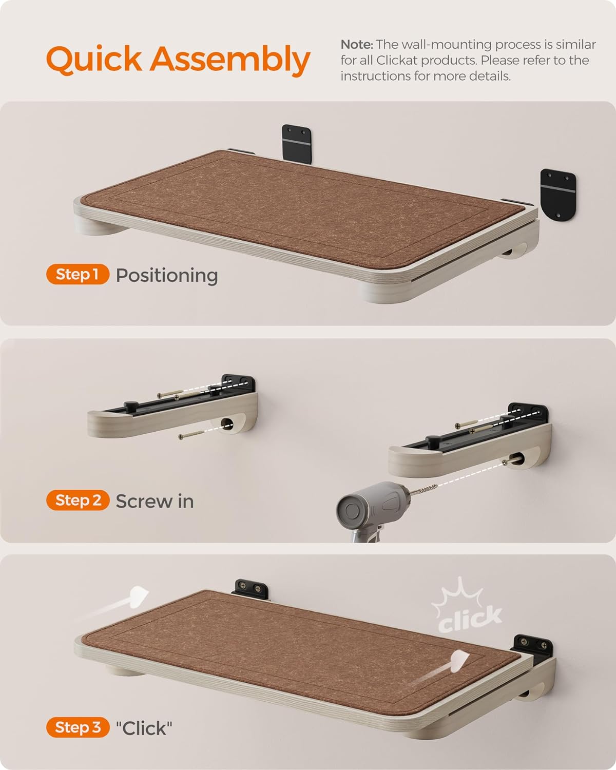 Clickat Collection - No.010 Cat Cave, Cat Wall Condo House with Hammoc