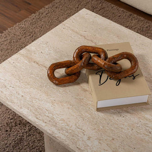 Elegant Coffee Table Travertine Colour - Karrari