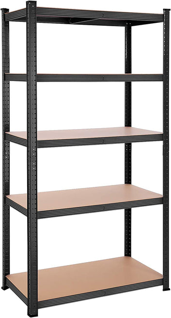 5-Tier Shelving Unit, Steel Shelving Unit for Storage, Tool-Free Assembly, 50 x 100 x 200