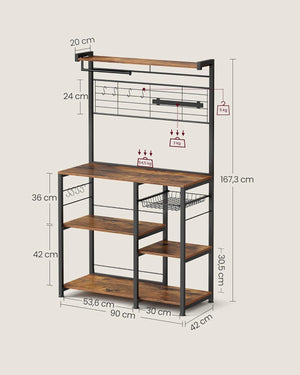 Baker’s Rack with Magnetic Knife Holder - Karrari