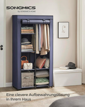 Fabric Wardrobe with Shelves & Hanging Rail