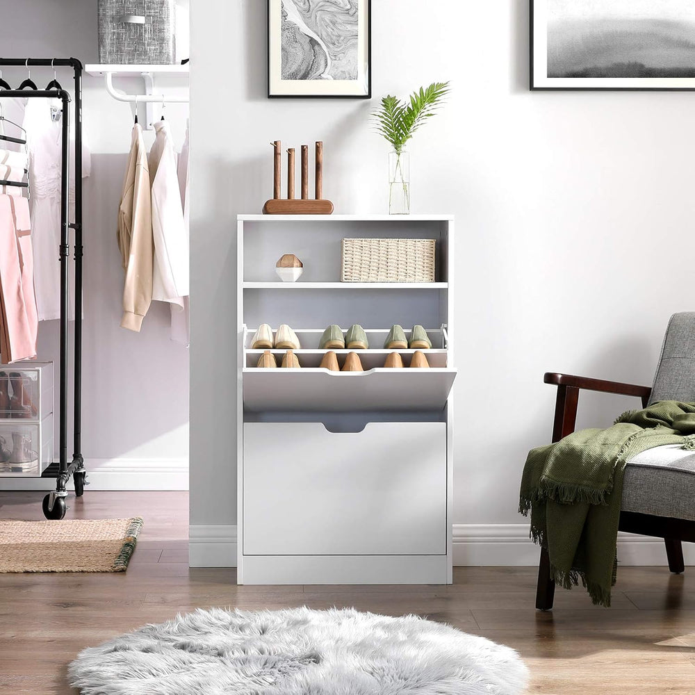 Entryway Shoe Rack – 2 Drop Doors, Adjustable - Karrari