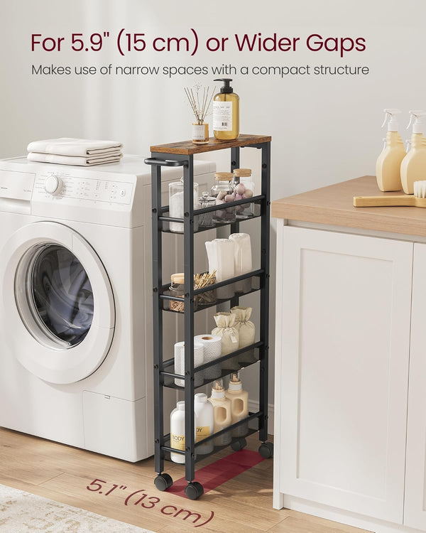 5-Shelf Kitchen Trolley with Wheels - Karrari