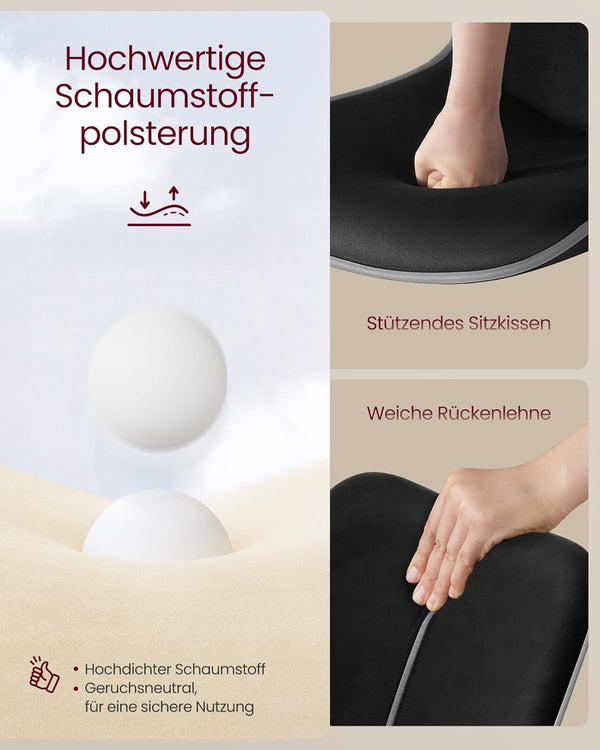 Ergonomic Velvet Bar Chairs for Kitchen Island (Set of 2)