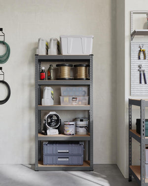 Heavy-Duty Storage Shelf - 5 Adjustable Steel Shelves (30x75x150cm) - Karrari