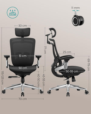 Adjustable Reclining Desk Chair – Ergonomic Support