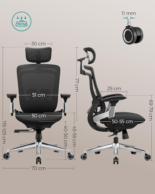 Adjustable Reclining Desk Chair – Ergonomic Support