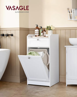 Bathroom Cabinet with Laundry Basket & Drawer - Karrari