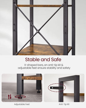 6-Tier Bookcase & Storage Shelf - Karrari