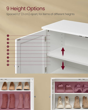 3-Tier Shoe Cabinet with Adjustable Shelf - Karrari