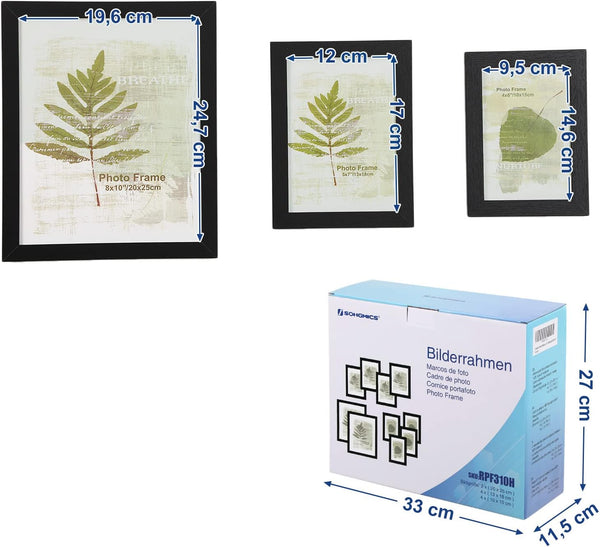 Set of 10 Collage Picture Frames (Wall or Tabletop) - Karrari