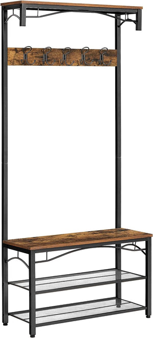 Coat Rack with Bench & Shoe Storage - Karrari