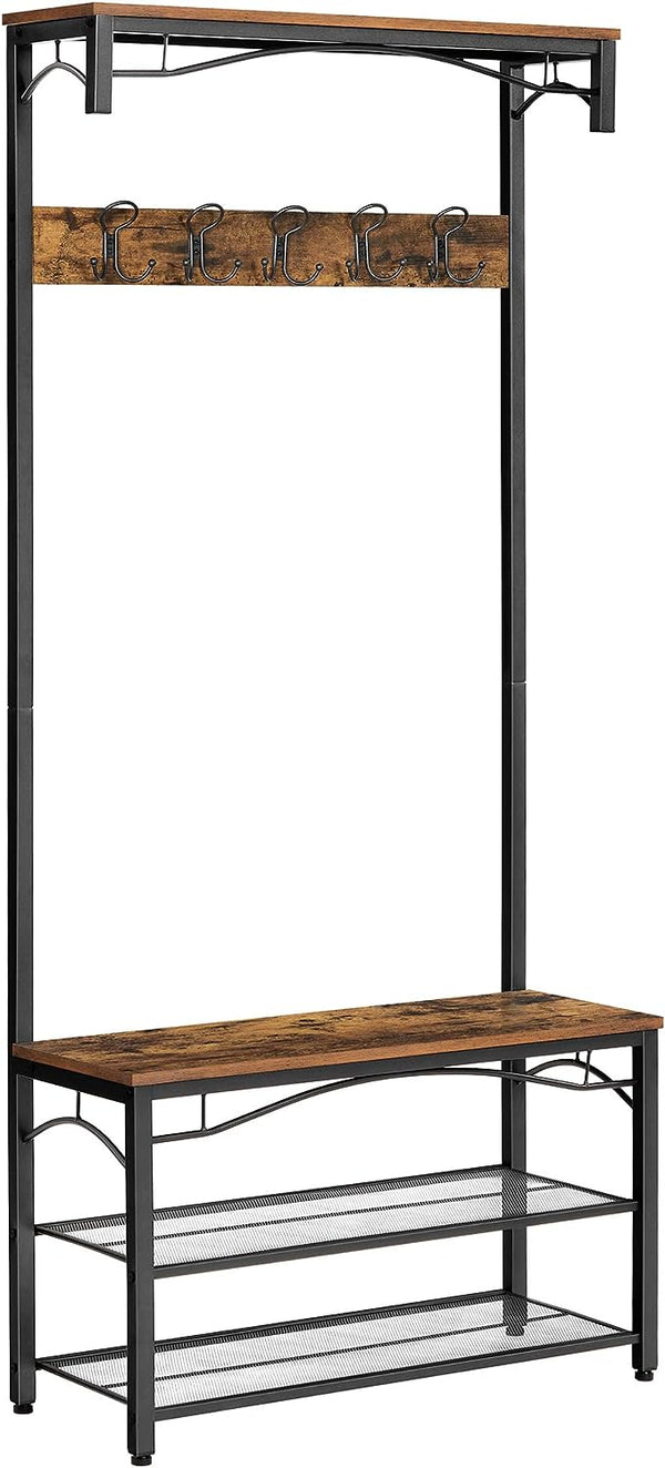 Coat Rack with Bench & Shoe Storage - Karrari