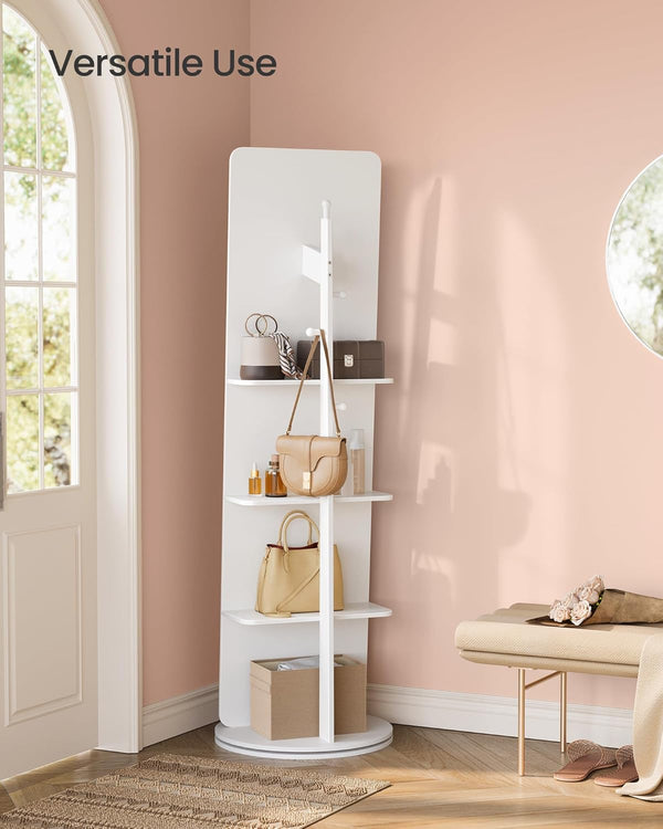 360° Rotating Full-Length Mirror with Storage (163×45cm) - Karrari